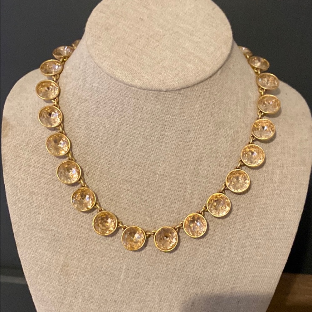 Stella & Dot gold statement necklace
